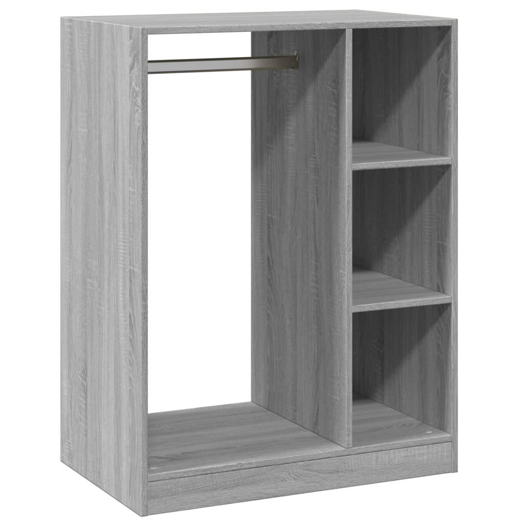 Armadio Grigio Sonoma 77x48x102 cm in Legno Multistrato