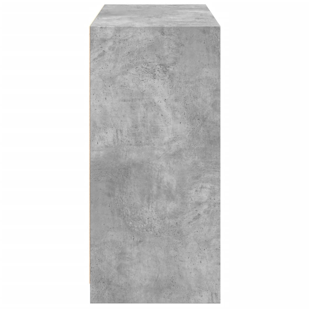 Armadio Grigio Cemento 77x48x102 cm in Legno Multistrato