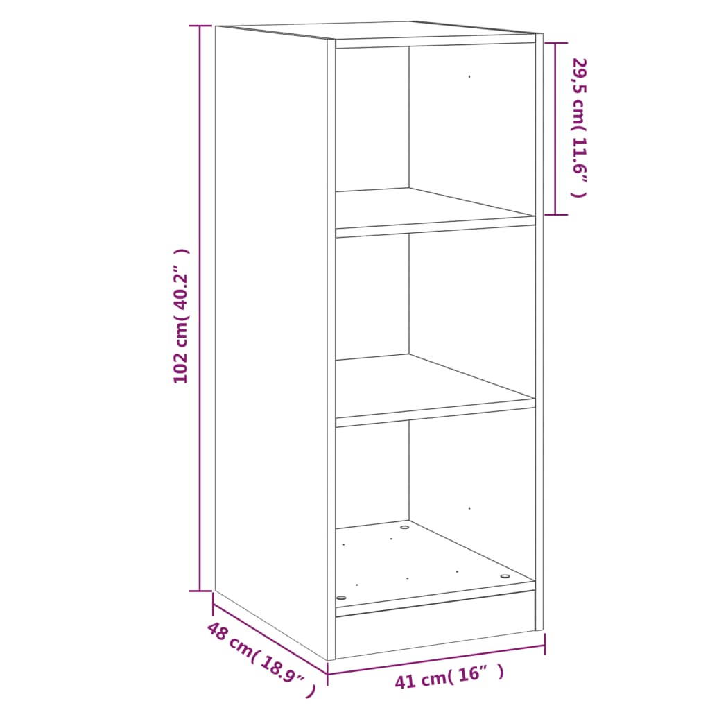 Armadio Bianco 48x41x102 cm in Legno Multistrato