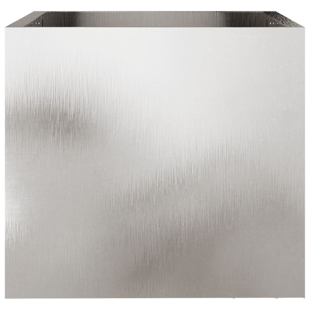 Fioriere 2 pz Argento 32x30x29 cm in Acciaio Inox