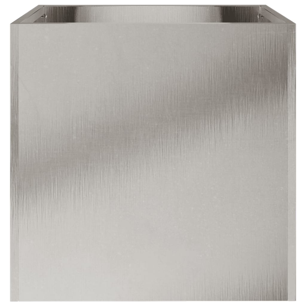 Fioriere 2 pz Argento 32x30x29 cm in Acciaio Inox