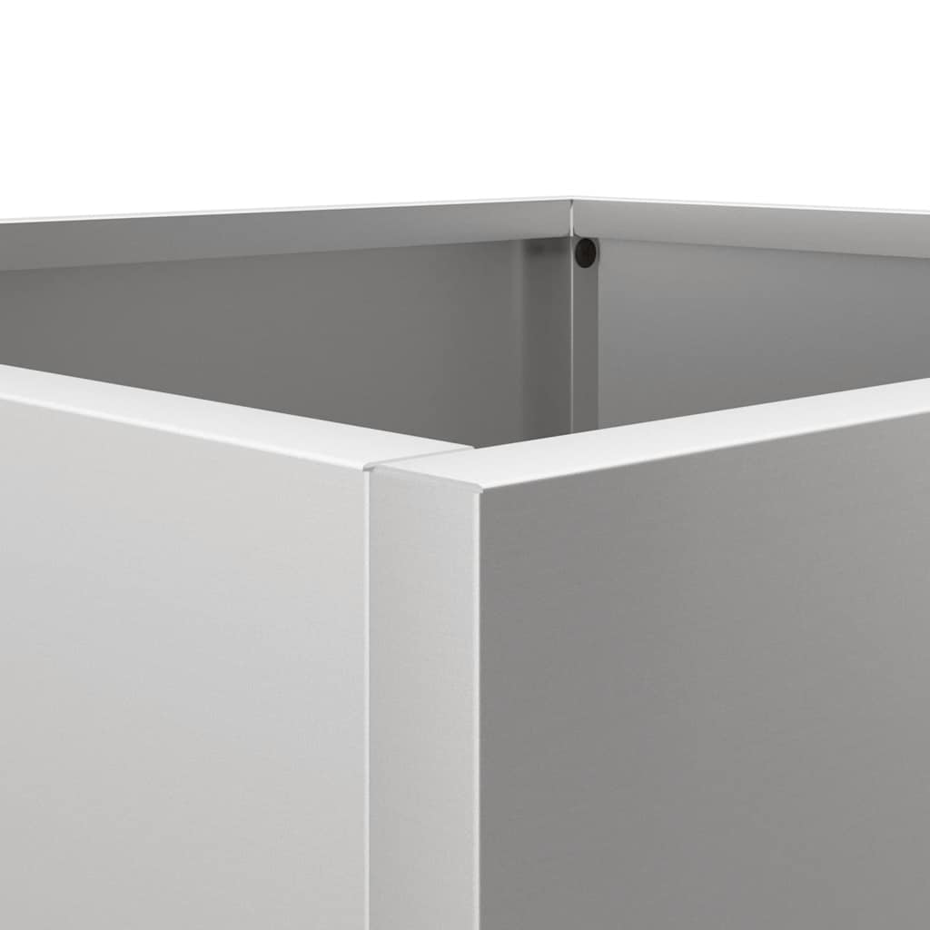 Fioriera Argento 32x30x29 cm in Acciaio Zincato