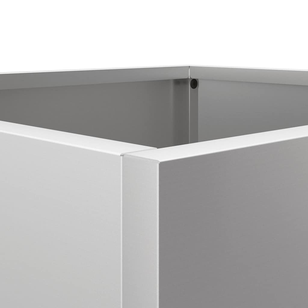 Fioriere 2pz Argento 32x30x29 cm in Acciaio Zincato