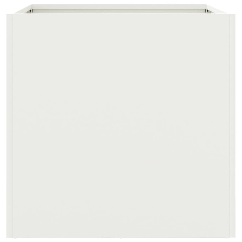 Fioriere 2 pz Bianche 42x40x39 cm in Acciaio