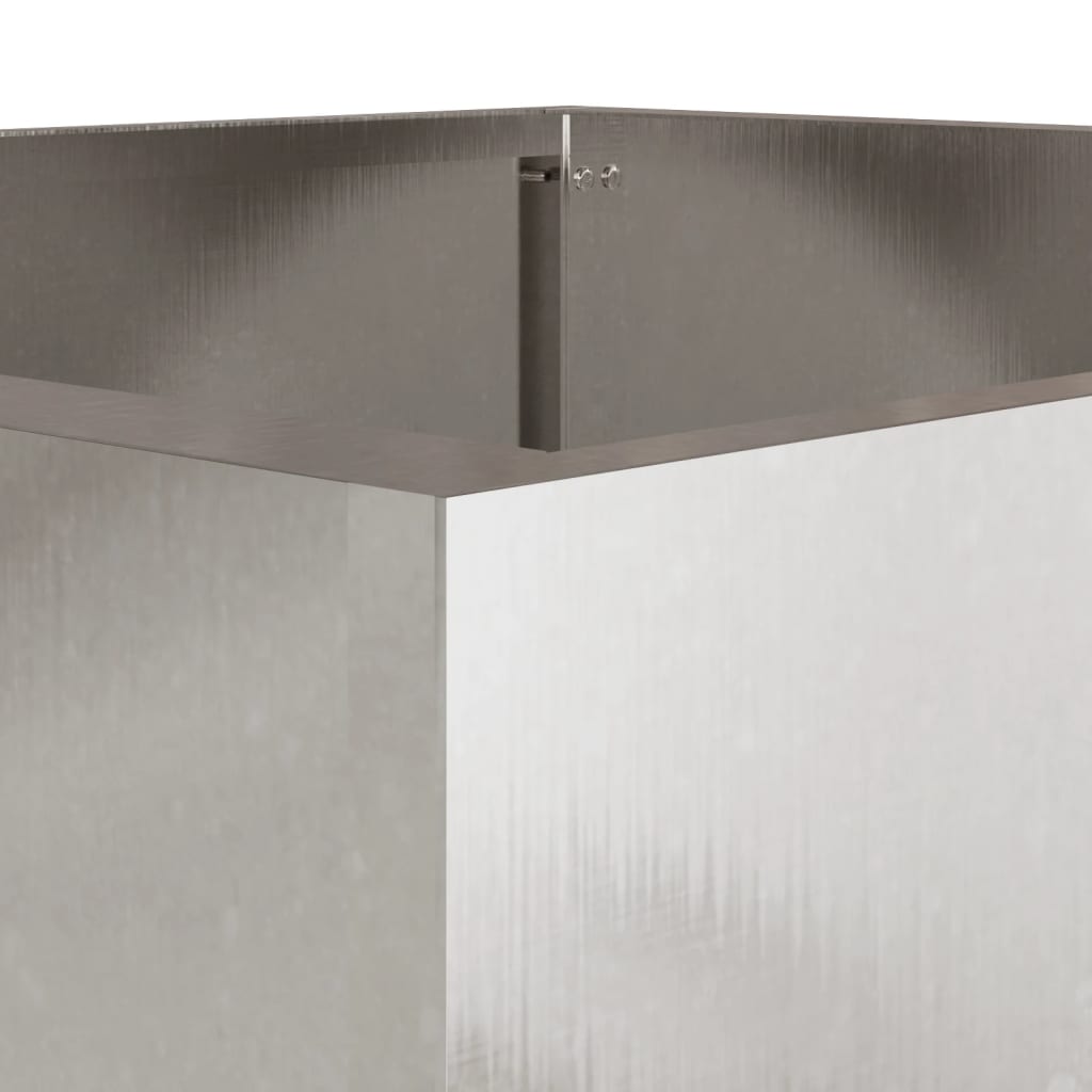 Fioriera Argento 42x40x39 cm in Acciaio Inox
