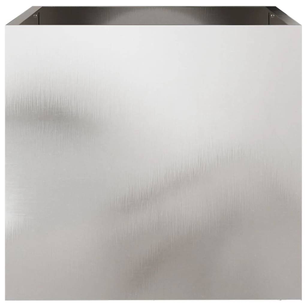 Fioriere 2 pz Argento 42x40x39 cm in Acciaio Inox