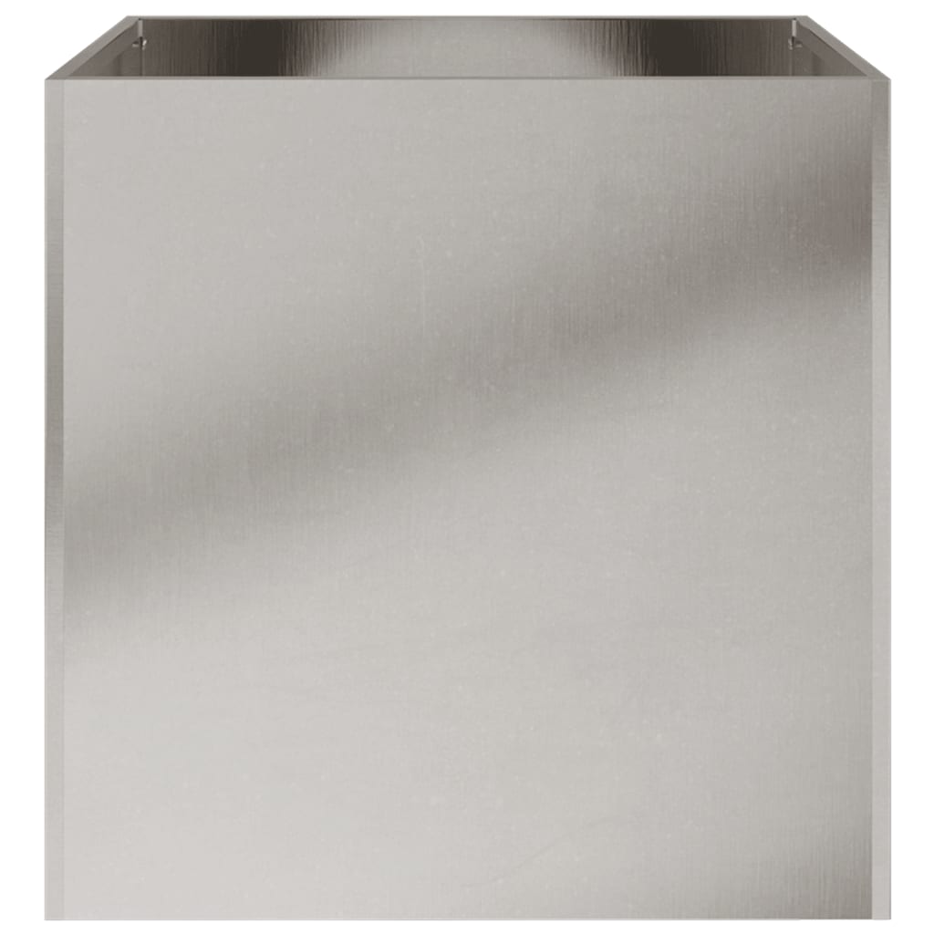 Fioriere 2 pz Argento 42x40x39 cm in Acciaio Inox