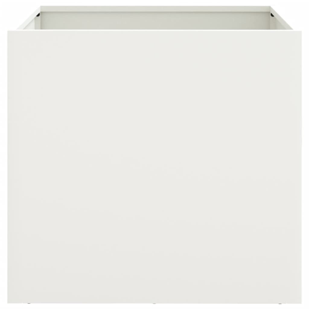 Fioriere 2 pz Bianche 49x47x46 cm in Acciaio