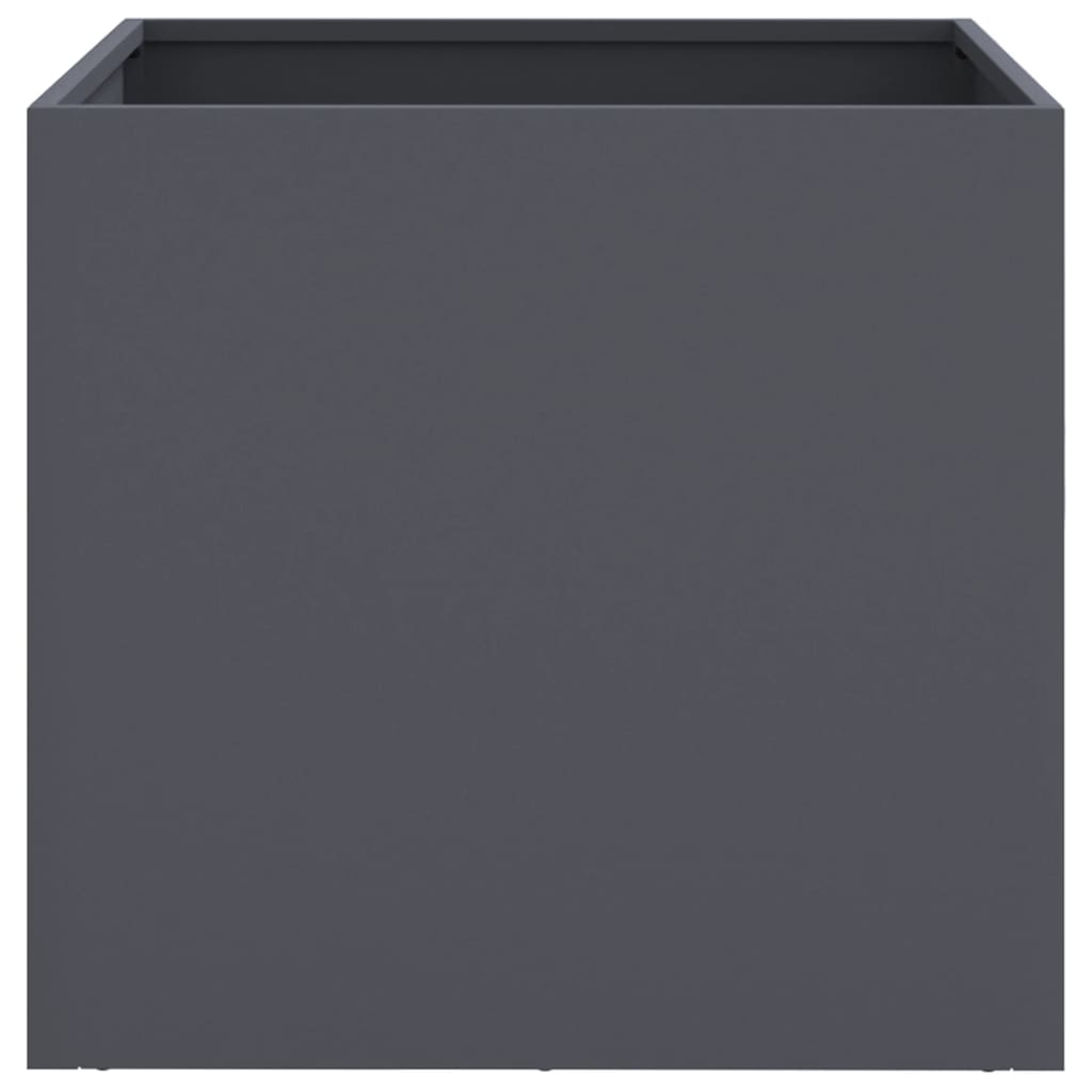 Fioriere 2 pz Antracite 49x47x46 cm Acciaio