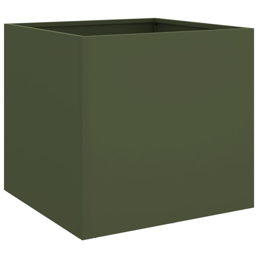 Fioriera Verde Oliva 49x47x46 cm in Acciaio