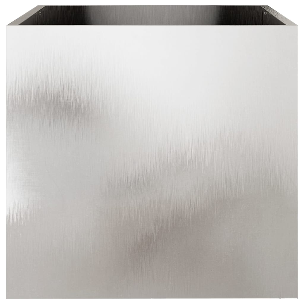 Fioriere 2 pz Argento 49x47x46 cm in Acciaio Inox