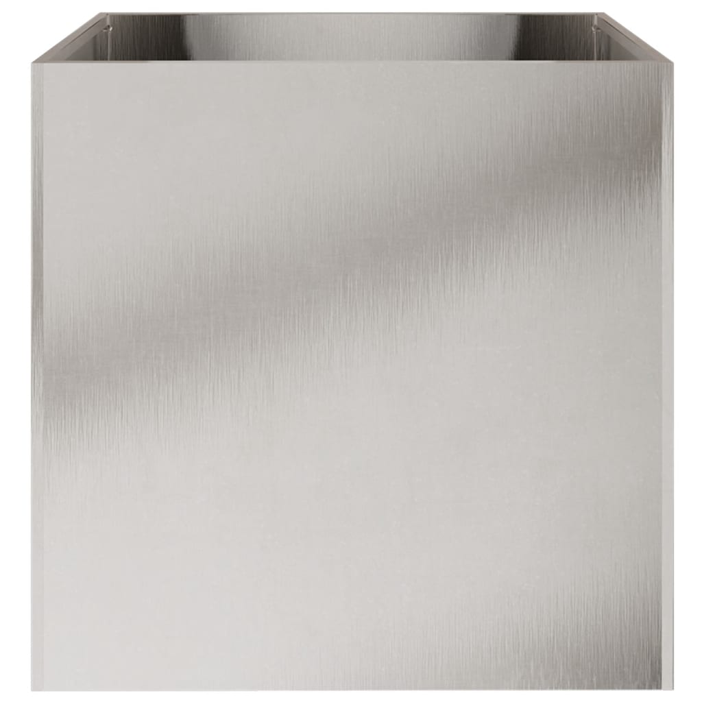 Fioriere 2 pz Argento 49x47x46 cm in Acciaio Inox