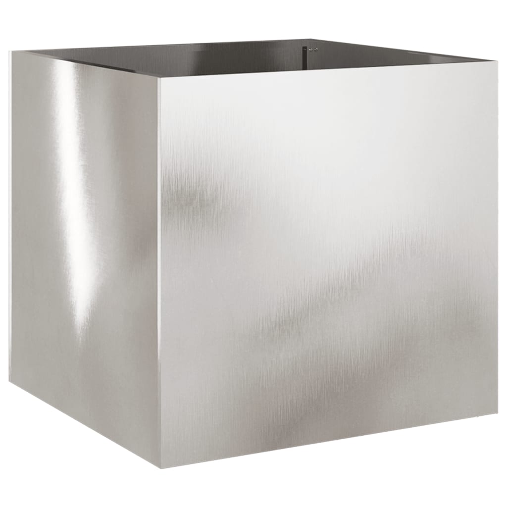 Fioriere 2 pz Argento 49x47x46 cm in Acciaio Inox