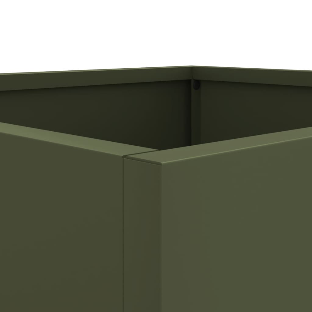 Fioriera Verde Oliva 32x29x75 cm in Acciaio