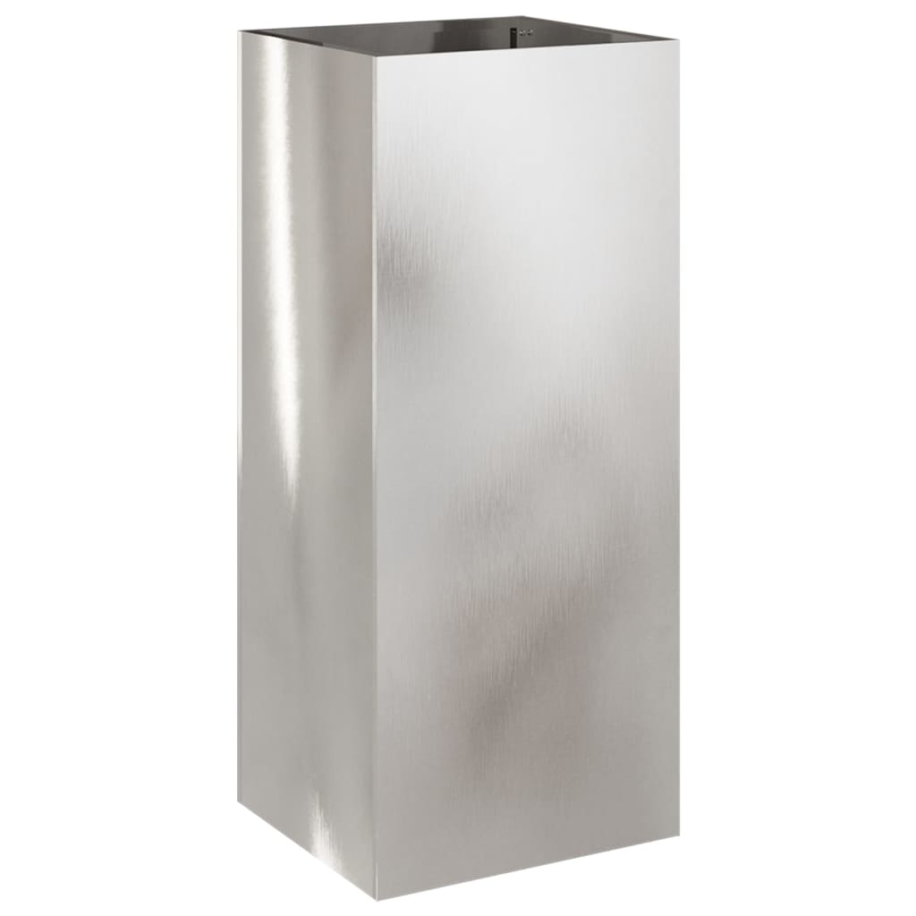 Fioriera Argento 32x29x75 cm in Acciaio Inox