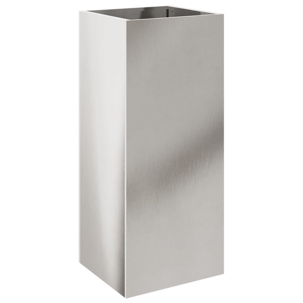 Fioriera Argento 32x29x75 cm in Acciaio Inox