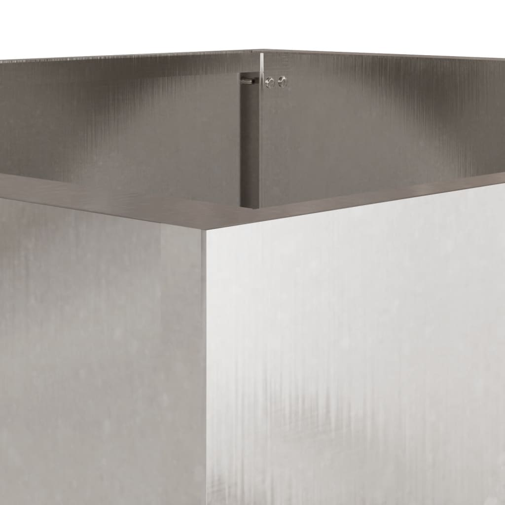 Fioriera Argento 32x29x75 cm in Acciaio Inox