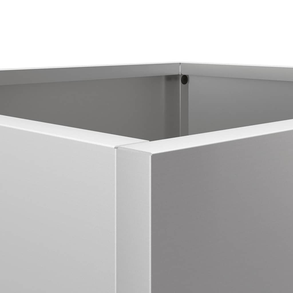 Fioriera Argento 32x29x75 cm in Acciaio Zincato