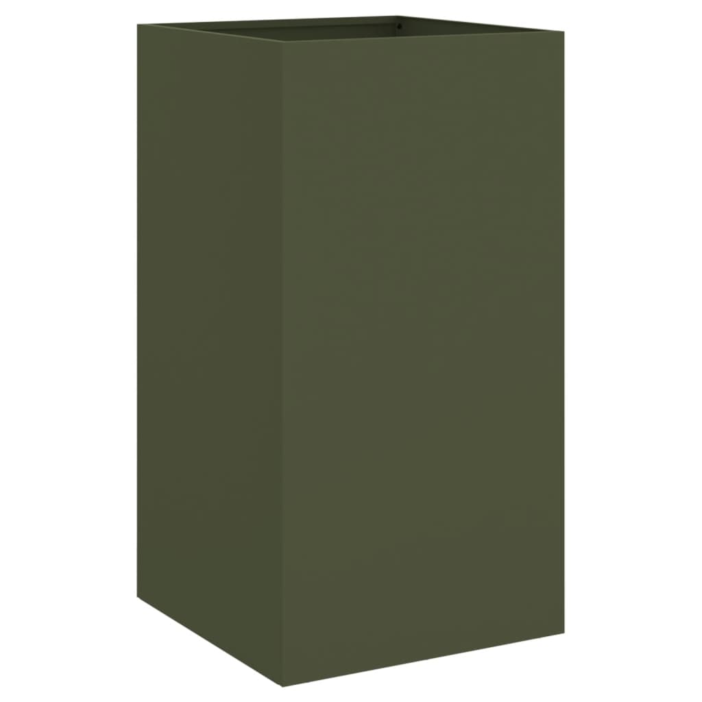Fioriera Verde Oliva 42x38x75 cm in Acciaio