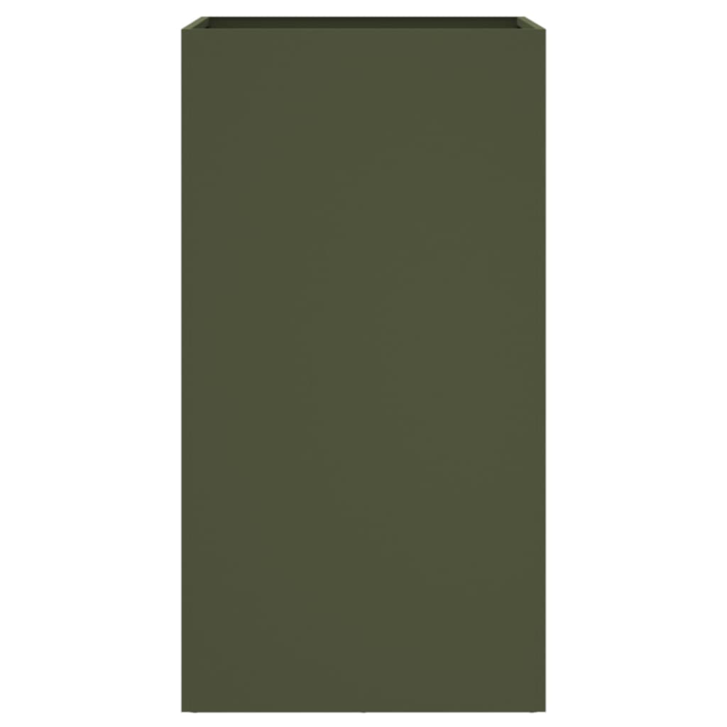 Fioriera Verde Oliva 42x38x75 cm in Acciaio