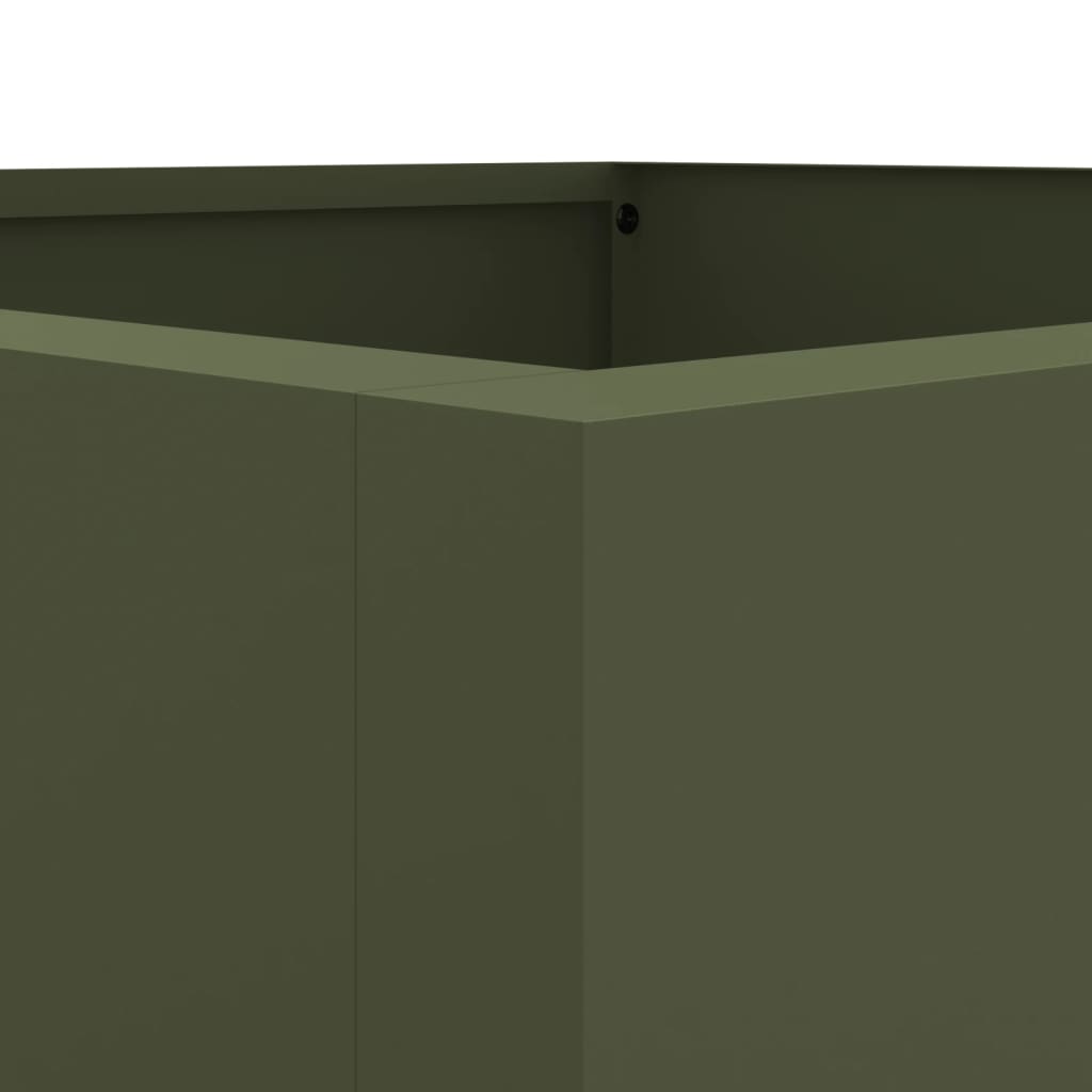 Fioriera Verde Oliva 42x38x75 cm in Acciaio