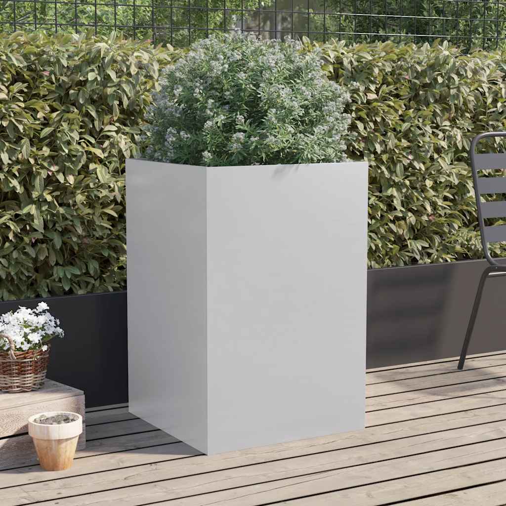 Fioriera Argento 52x48x75 cm in Acciaio Zincato