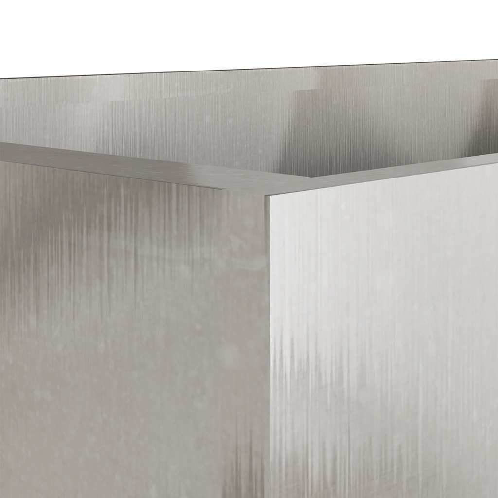 Fioriera Argento 62x40x39 cm in Acciaio Inox