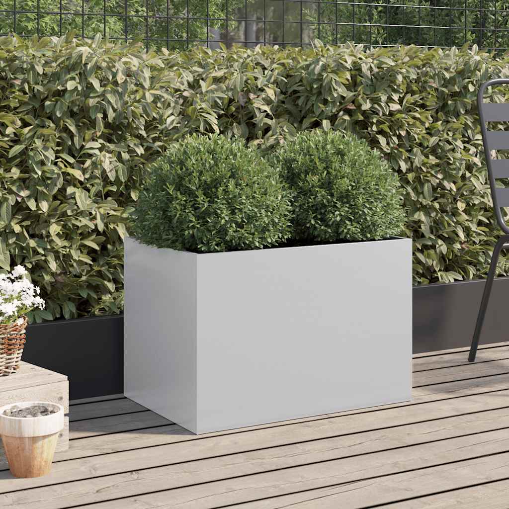 Fioriera Argento 62x40x39 cm in Acciaio Zincato