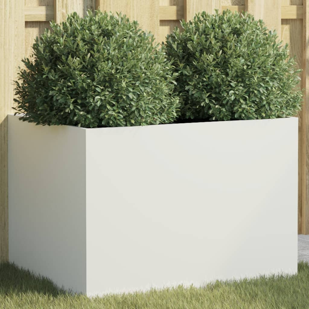 Fioriera Bianca 62x47x46 cm in Acciaio