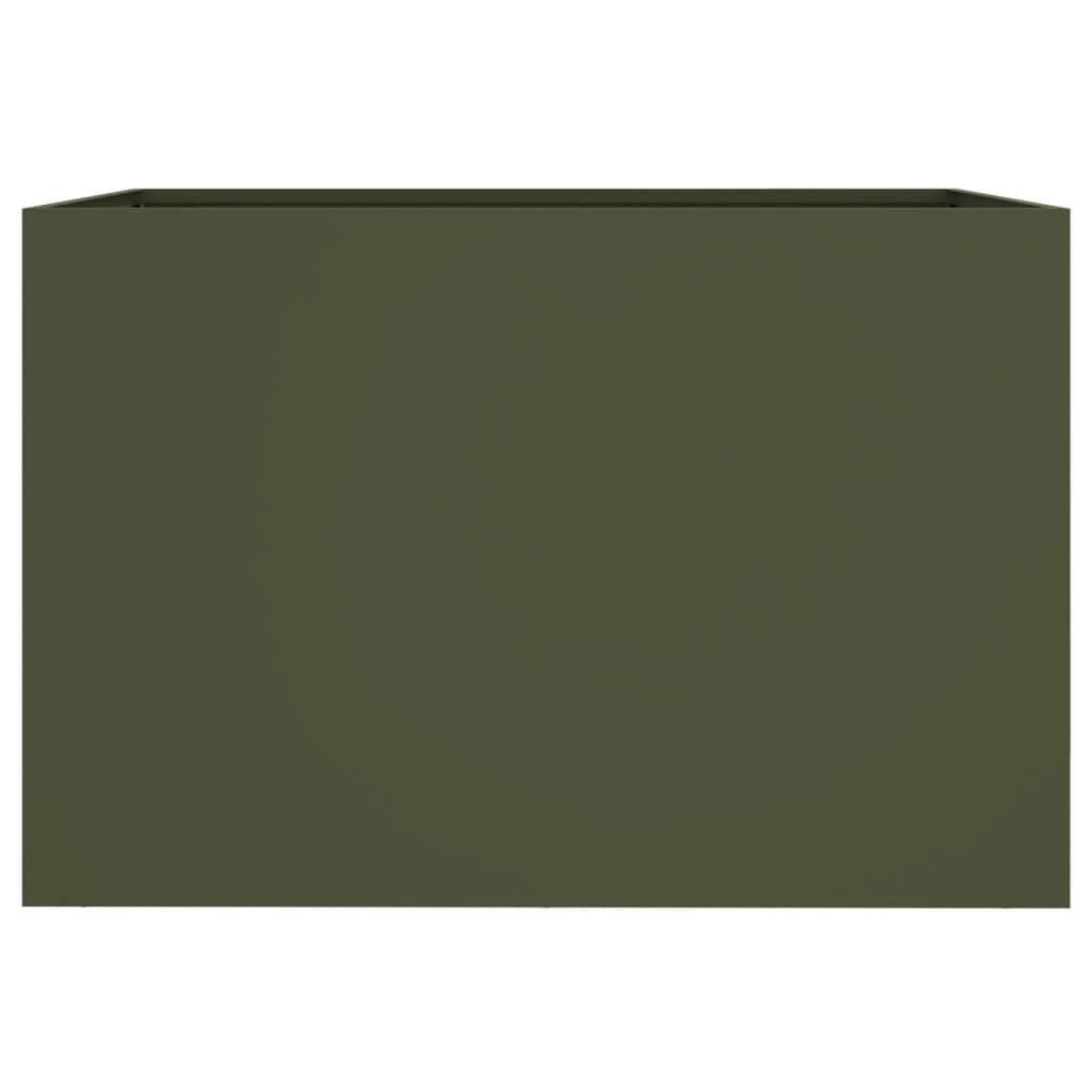 Fioriera Verde Oliva 62x47x46 cm in Acciaio
