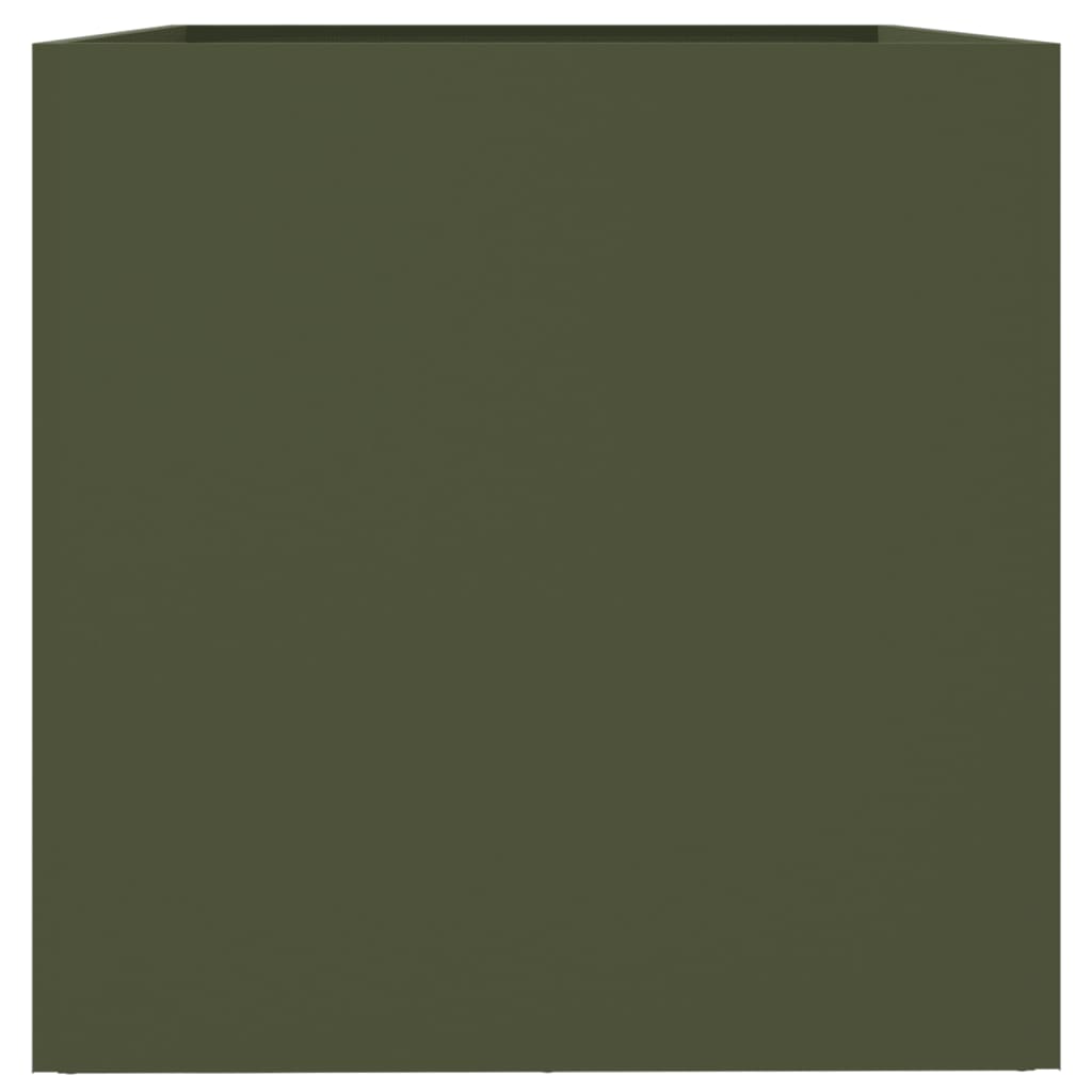 Fioriera Verde Oliva 62x47x46 cm in Acciaio