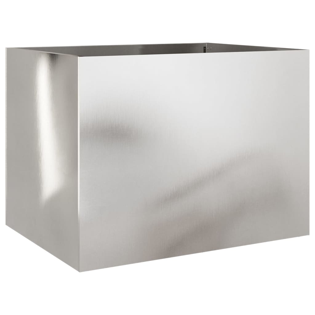 Fioriera Argento 62x47x46 cm in Acciaio Inox