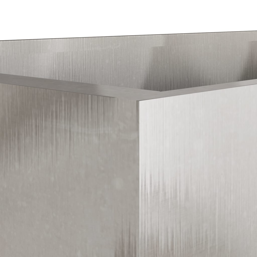 Fioriera Argento 62x47x46 cm in Acciaio Inox