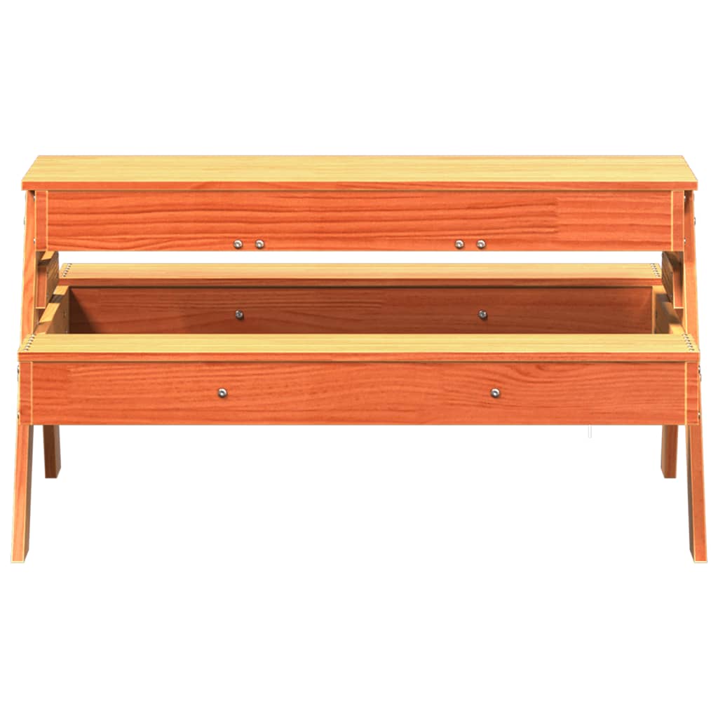 Tavolo Picnic con Sabbiera Bambini Marrone Legno Massello Pino