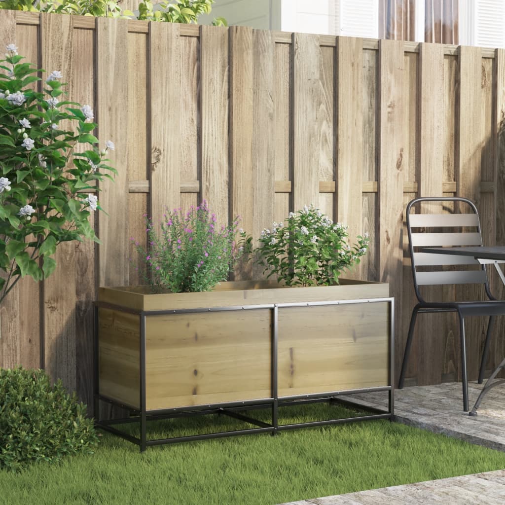 Fioriera da Giardino 100x40x50 cm in Legno di Pino Impregnato