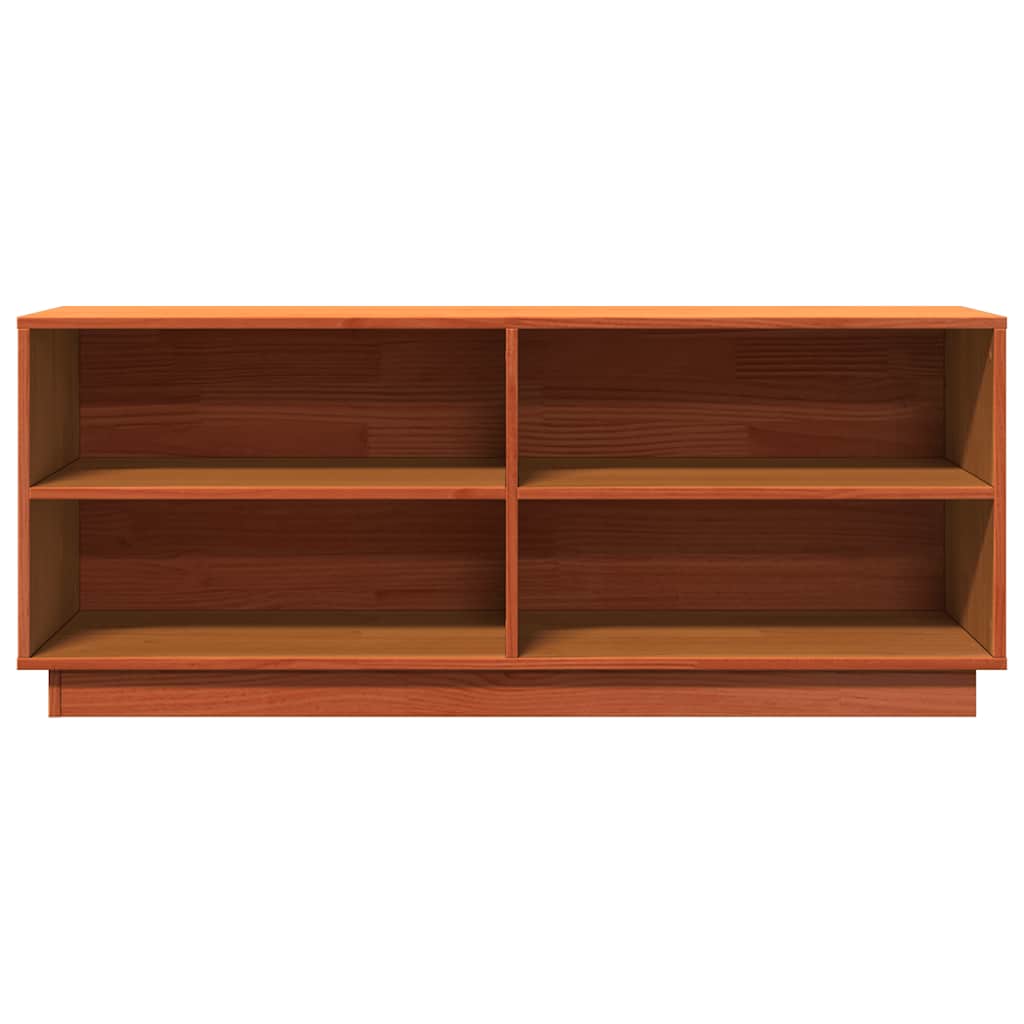 Scarpiera Marrone Cera 110x34x45 cm in Legno Massello di Pino