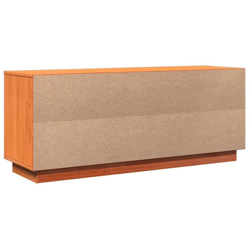 Scarpiera Marrone Cera 110x34x45 cm in Legno Massello di Pino