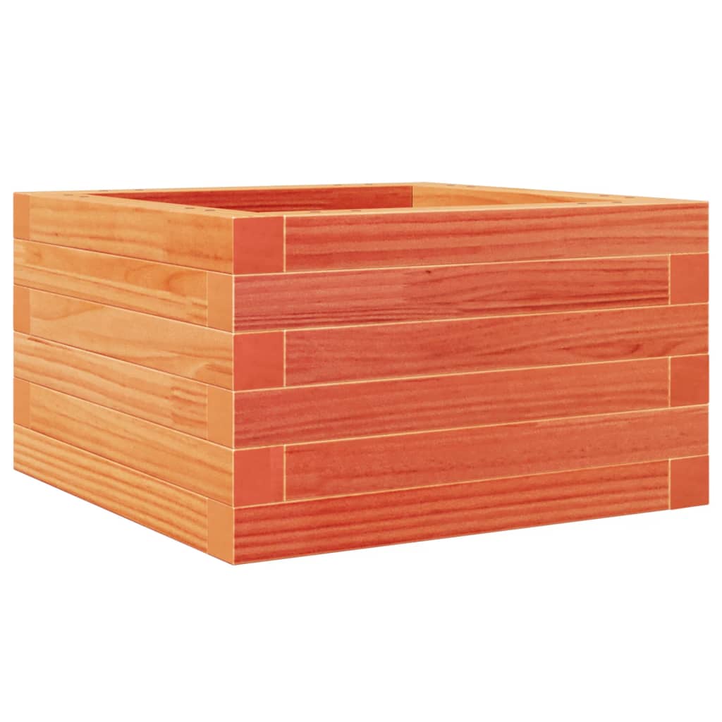Fioriera Giardino Marrone Cera 40x40x23 cm Legno Massello Pino