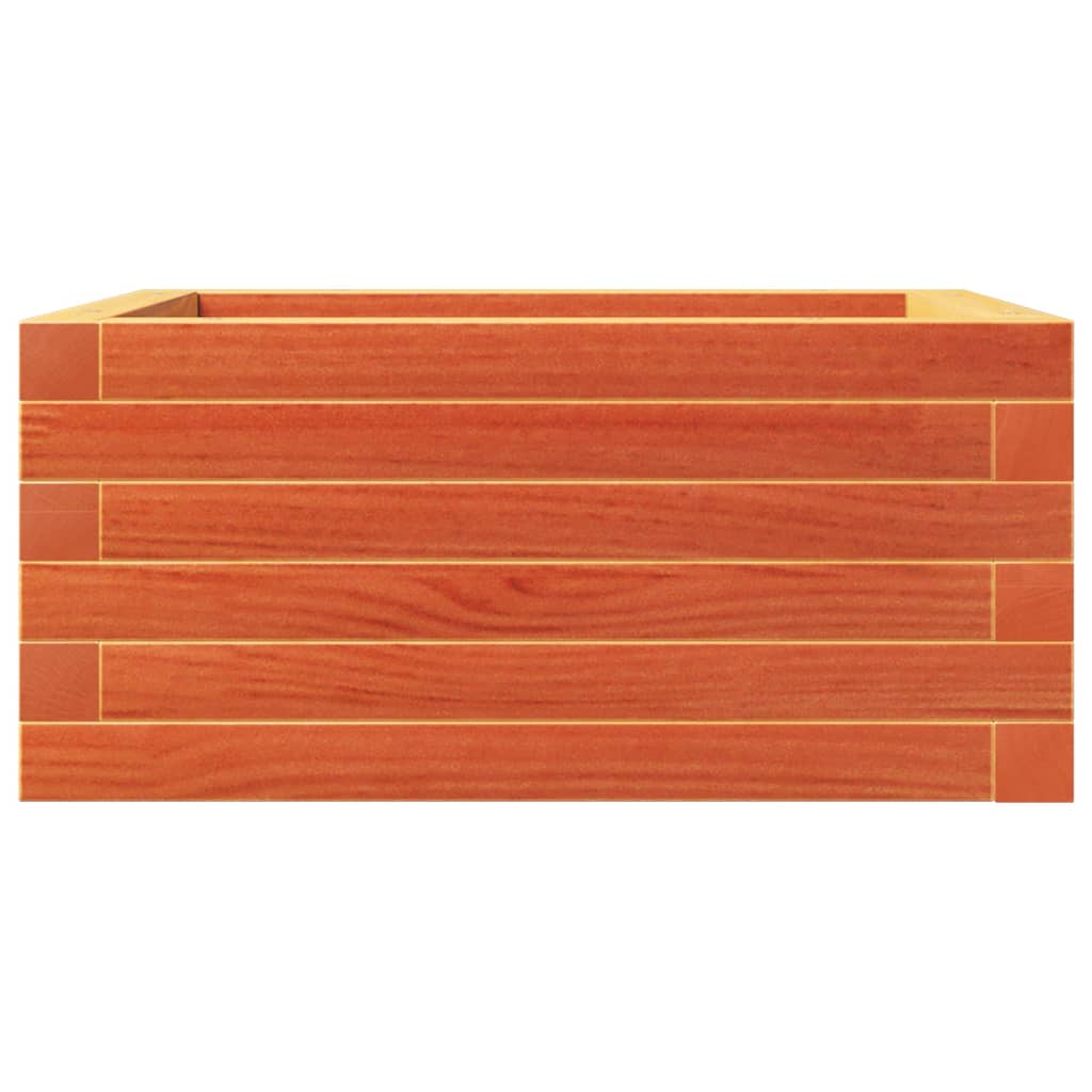 Fioriera Giardino Marrone Cera 50x50x23 cm Legno Massello Pino