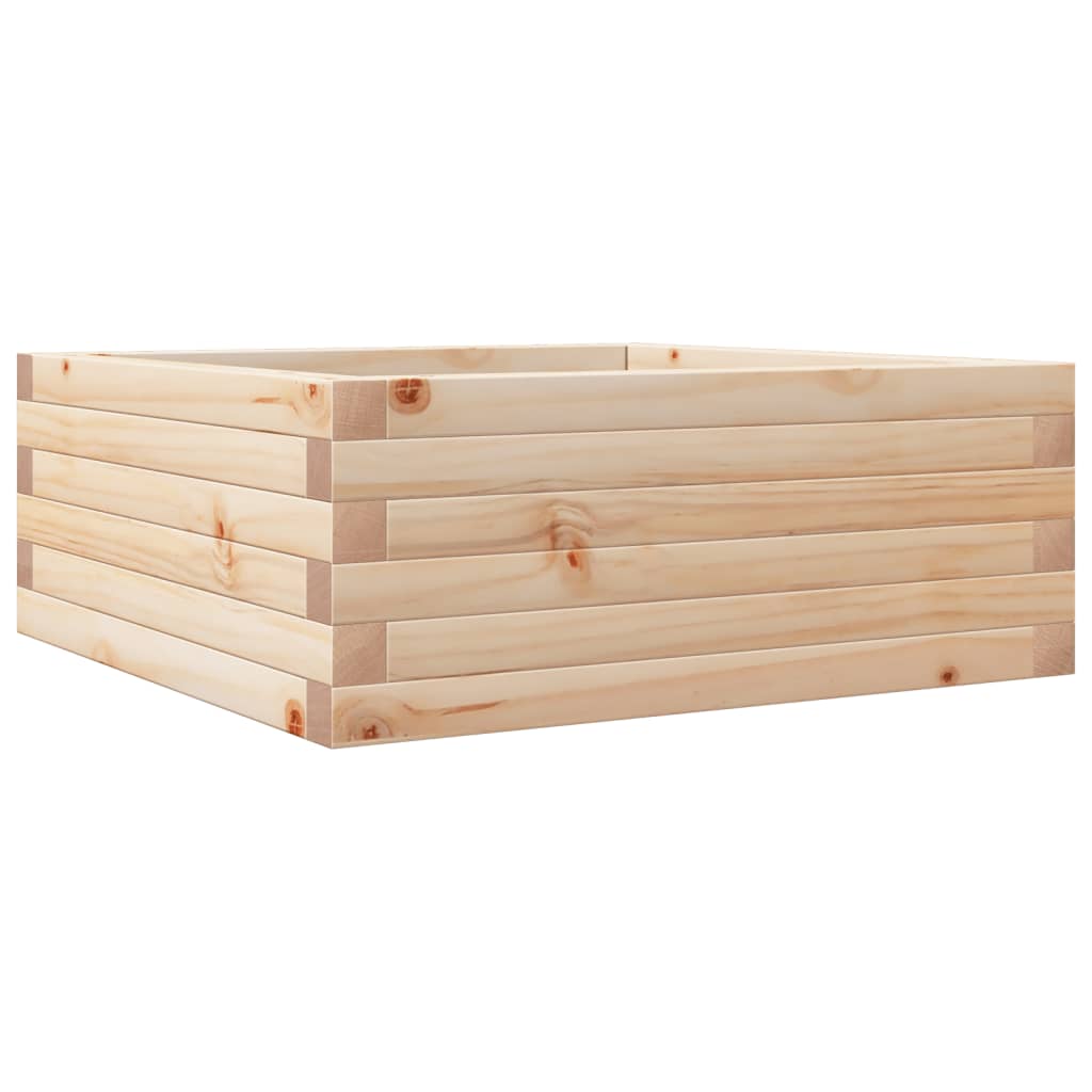 Fioriera da Giardino 60x60x23 cm in Legno Massello di Pino