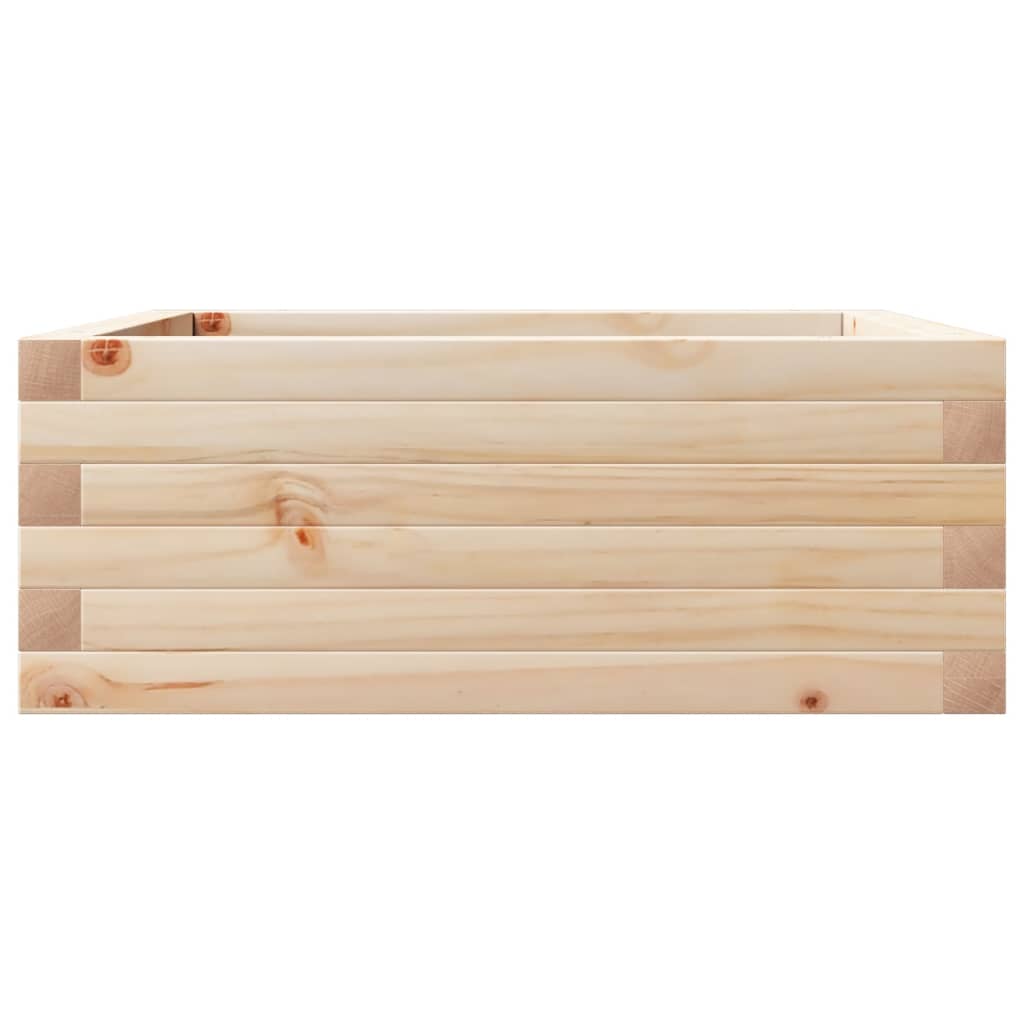 Fioriera da Giardino 60x60x23 cm in Legno Massello di Pino