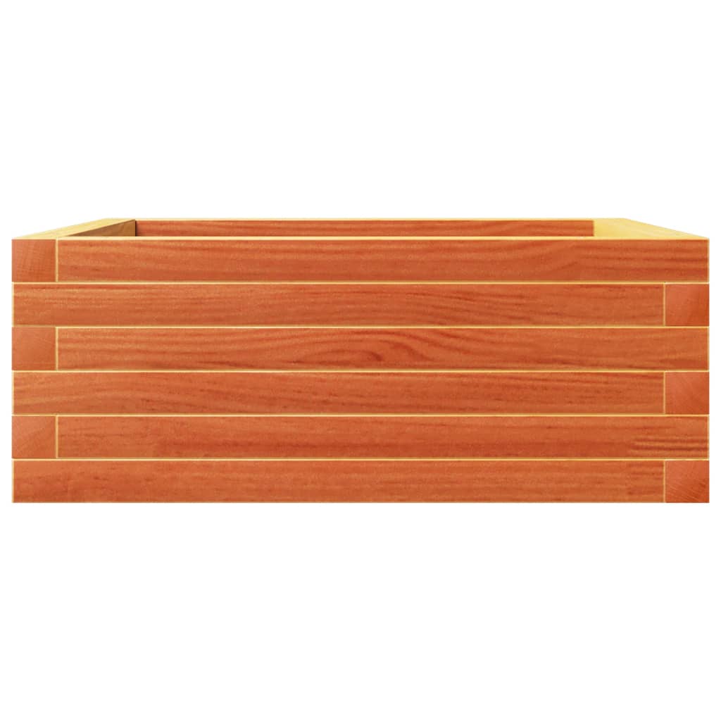 Fioriera Giardino Marrone Cera 60x60x23 cm Legno Massello Pino
