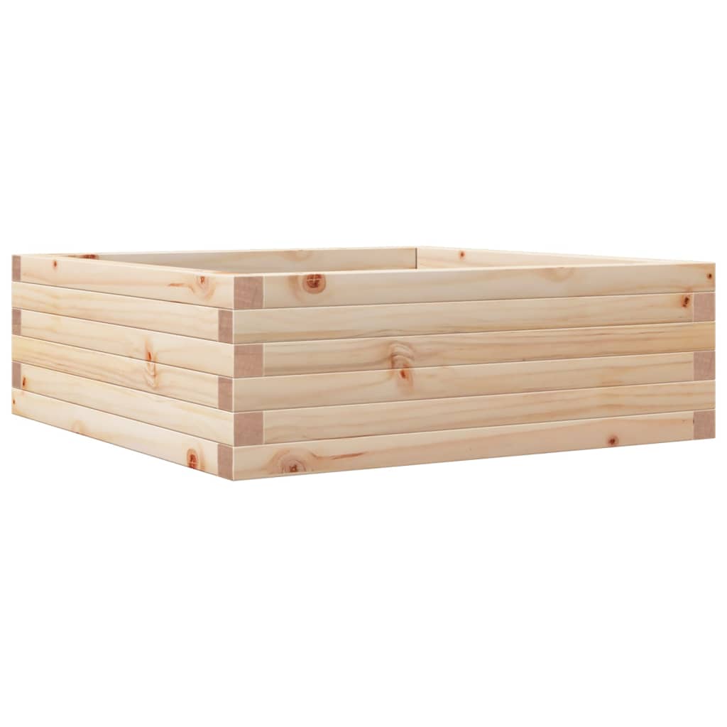 Fioriera da Giardino 70x70x23 cm in Legno Massello di Pino
