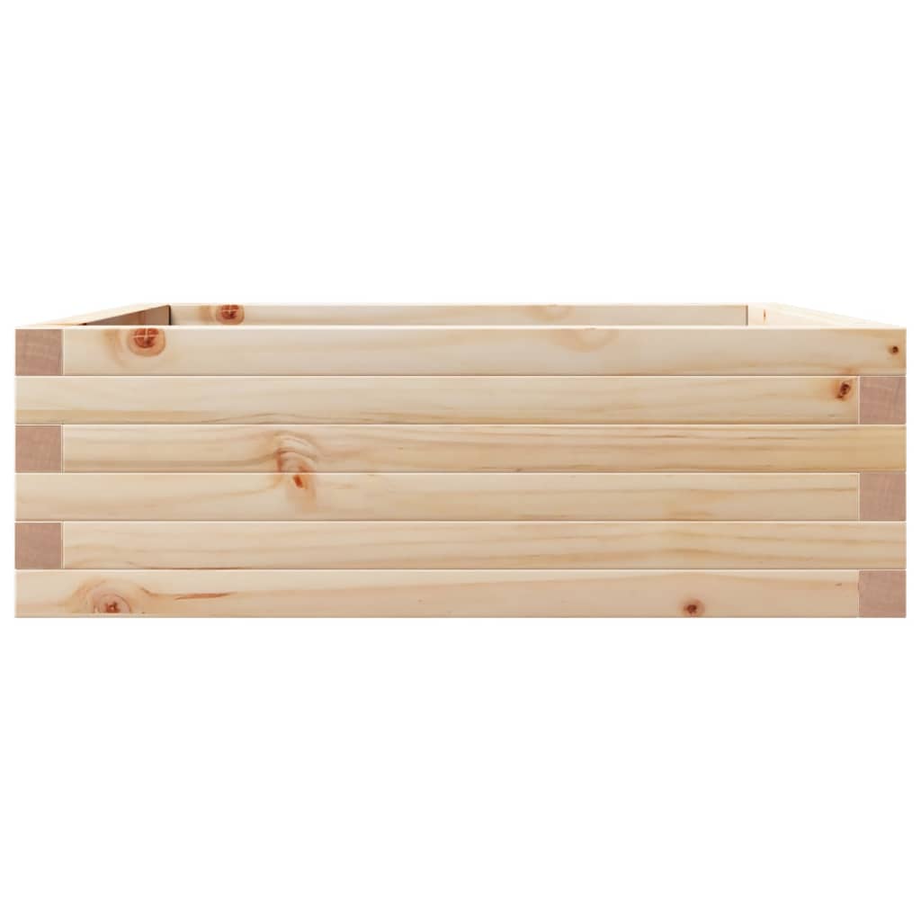 Fioriera da Giardino 70x70x23 cm in Legno Massello di Pino