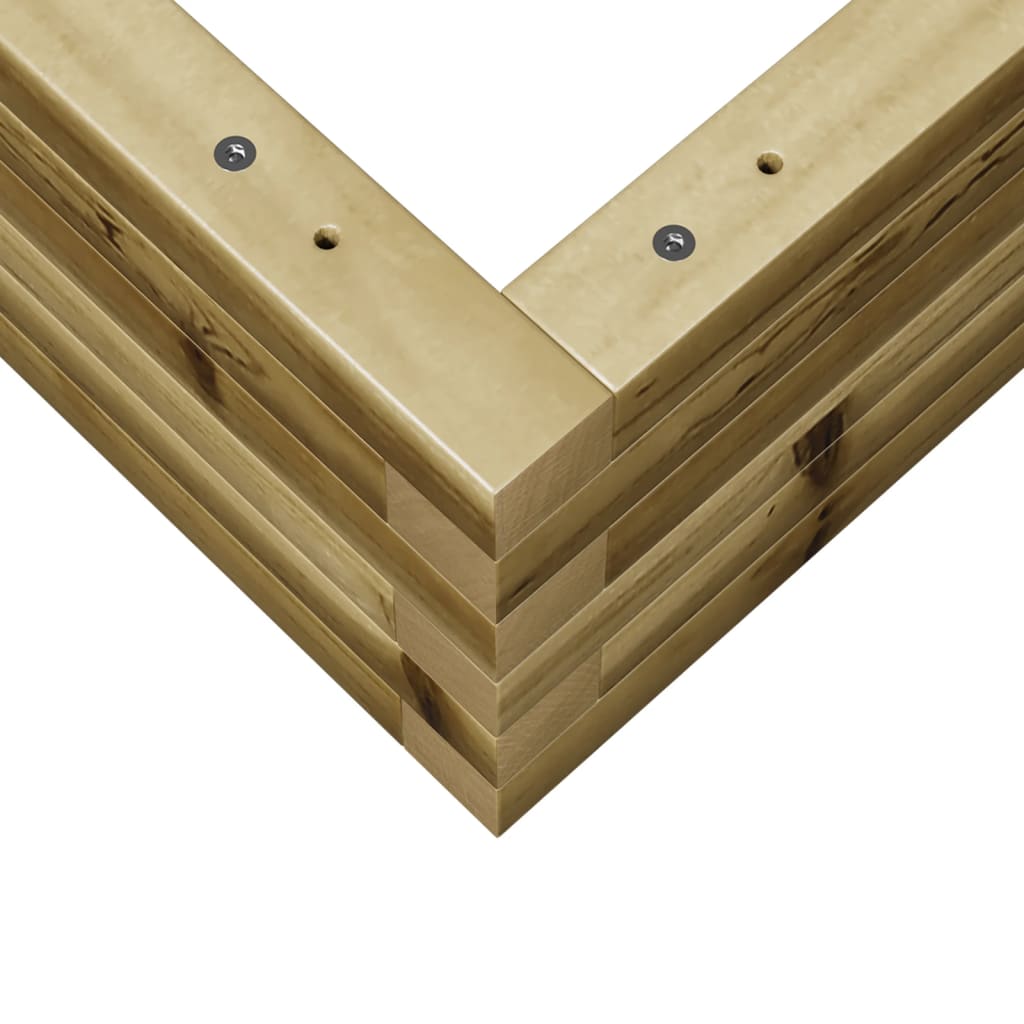 Fioriera da Giardino 80x80x23 cm in Legno di Pino Impregnato