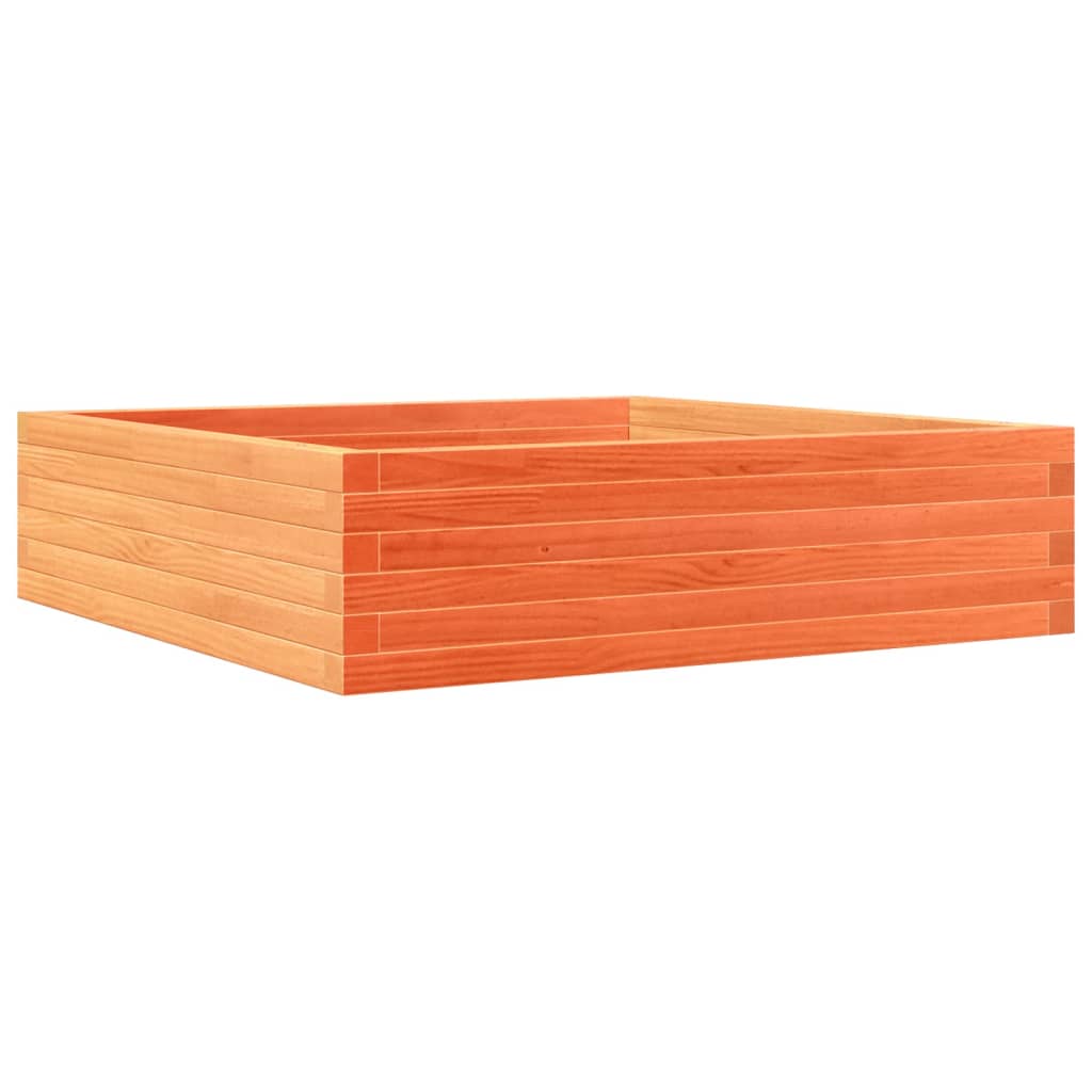 Fioriera Giardino Marrone Cera 90x90x23 cm Legno Massello Pino