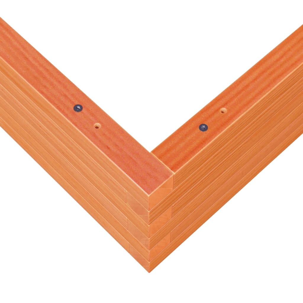 Fioriera Giardino Marrone Cera 90x90x23 cm Legno Massello Pino