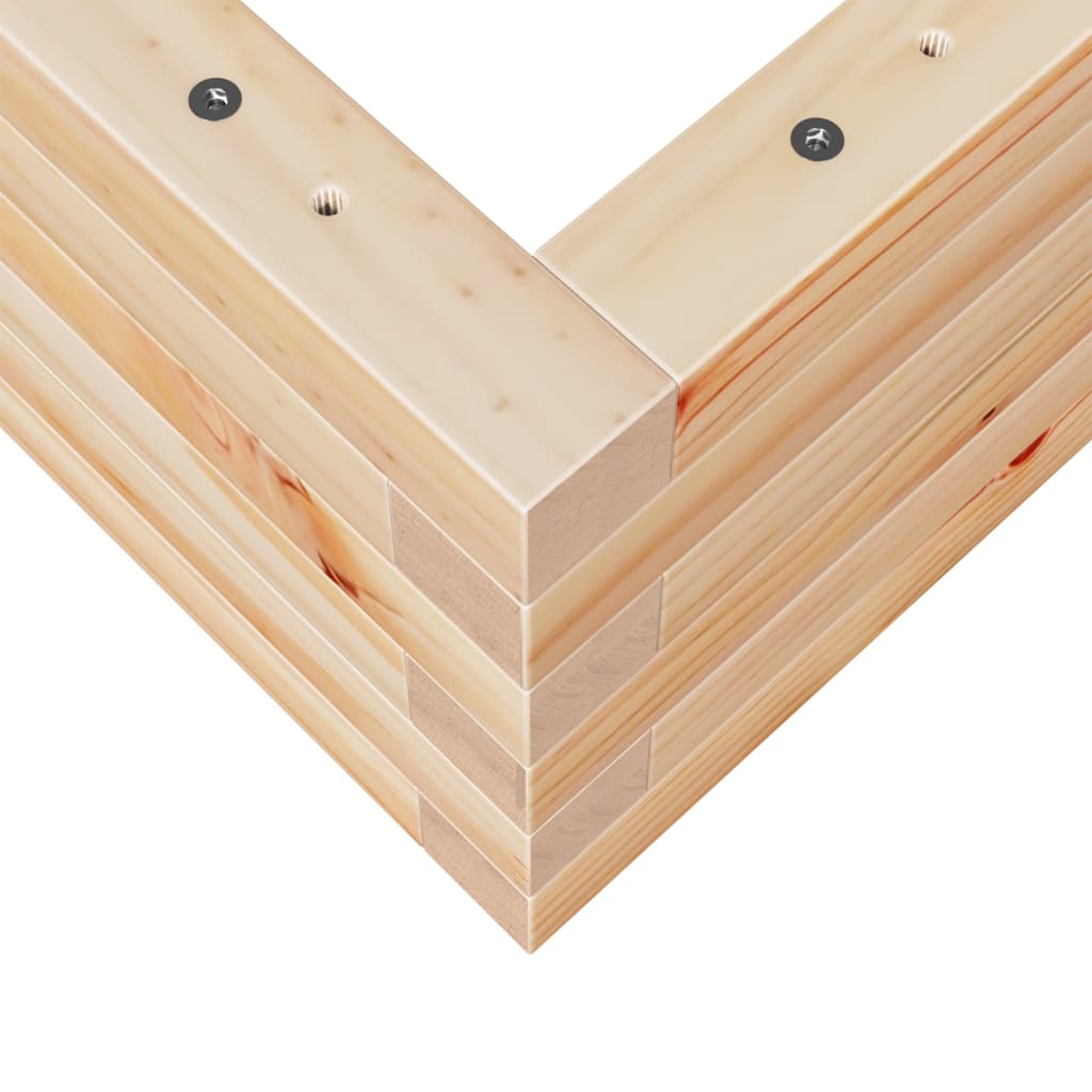 Fioriera da Giardino 90x40x23 cm in Legno Massello di Pino