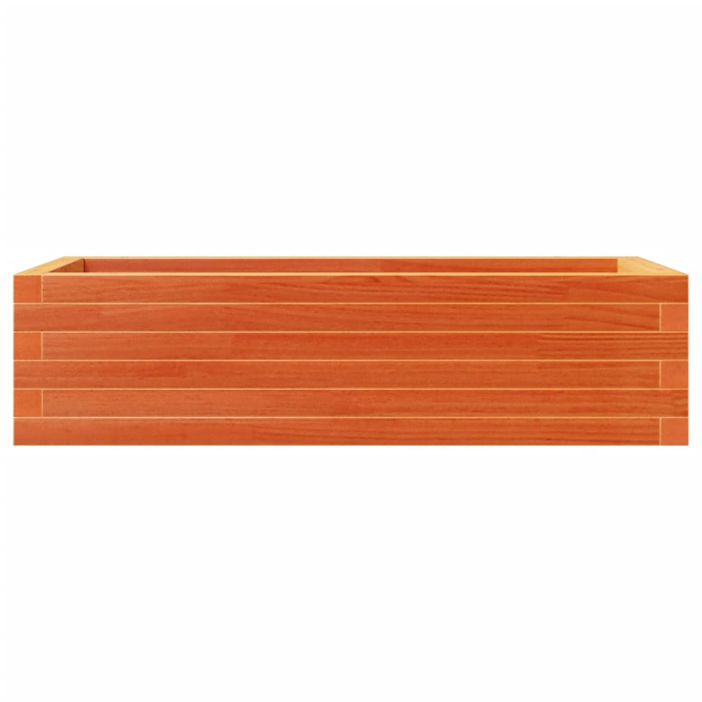 Fioriera Giardino Marrone Cera 90x40x23 cm Legno Massello Pino