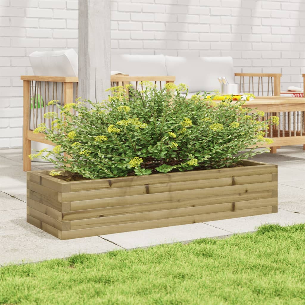 Fioriera da Giardino 110x40x23 cm in Legno di Pino Impregnato